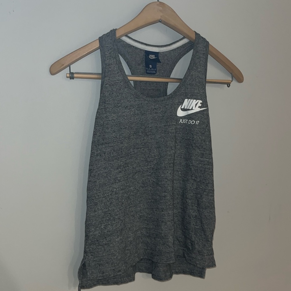 Nike Just Do It Swoosh Scoop Neck Racerback Tank Top Workout Training Top